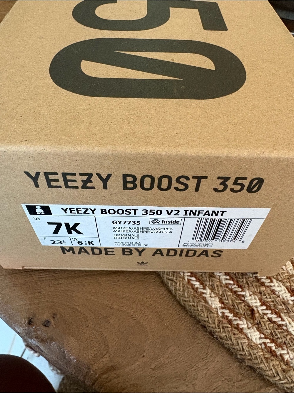 Yeezy Boost 350 V2 Infant Shoes - Ash Pearl Gray/Cream